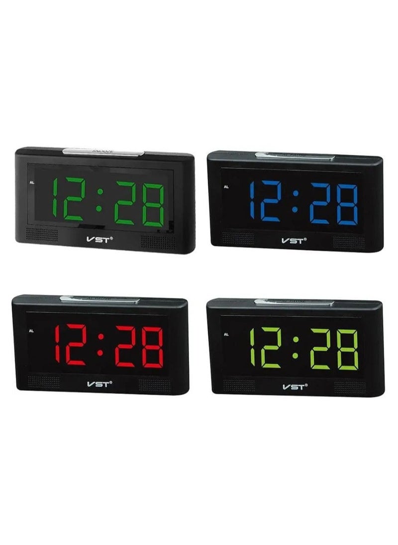 Generic - Stylish Design LED Digital Alarm Clock EU Plug: combines elegance and durability to suit the office or home - Offers multiple functions - Image 1