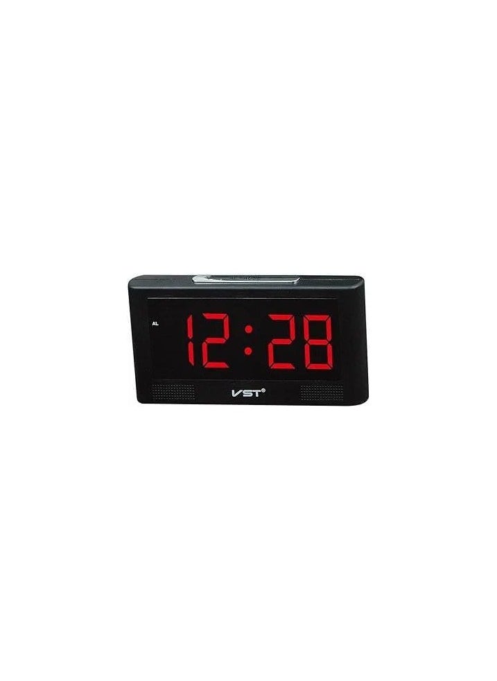 Generic - Stylish Design LED Digital Alarm Clock EU Plug: combines elegance and durability to suit the office or home - Offers multiple functions - Image 1