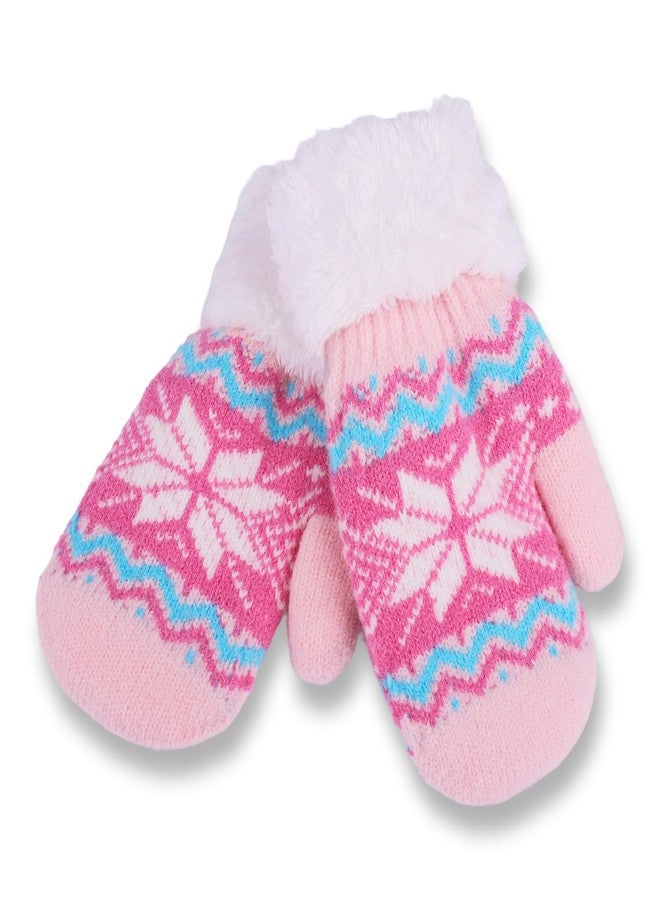 XuoAz Kids Winter Gloves Boys Girls Knit Fleece Lined Warm Mittens Cute Outdoor Snow Gloves (for 3-7 Years) - Image 5