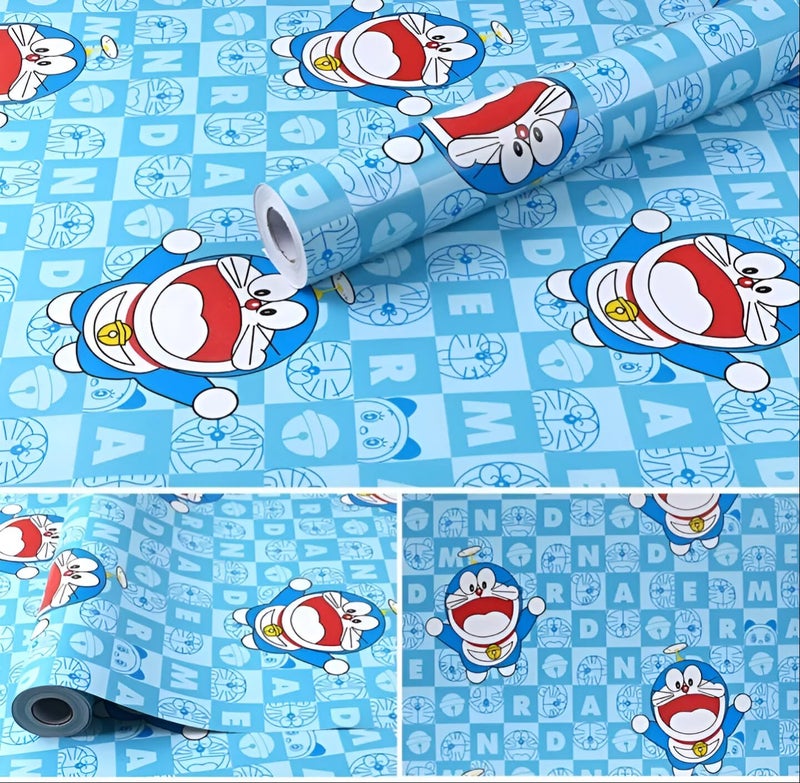 FOKRIM Doremon Wallpaper for Walls Sticker 45x300cm (14.59 SQFT) – Peel and Stick Removable, Self-Adhesive, Waterproof Wallpaper for Home, Kids Room, Play Room - Image 2