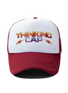 1 x 5 pcs Stranger Things 4 Inspired Net Cap wine red white