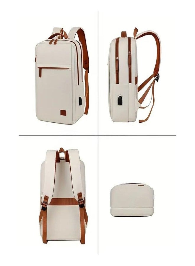 CRULAC Laptop Backpack for Men & Women - 15.6 Inch Laptop Bag with USB Charging Port, 22L College Backpack for School, Office & Travel, Multiple Pockets, Durable Polyester - Image 4