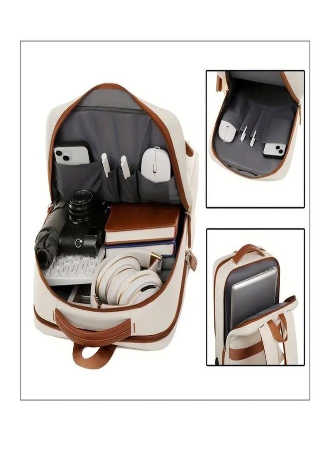 CRULAC Laptop Backpack for Men & Women - 15.6 Inch Laptop Bag with USB Charging Port, 22L College Backpack for School, Office & Travel, Multiple Pockets, Durable Polyester - Image 3