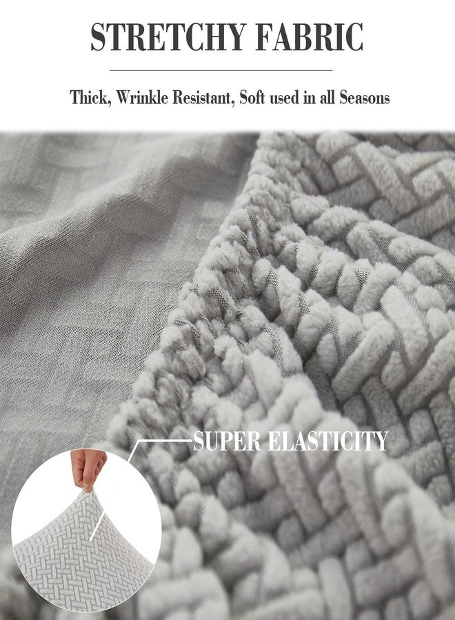 Disayu Couch Cushion Covers for Sectional Sofa, Sectional Couch Covers for Furniture, Sofa Covers Washable Stretch Sofa Slipcovers Soft,Anti Slip,Skin-Friendly for Pets (Light Gray,Back Cover L) - Image 4