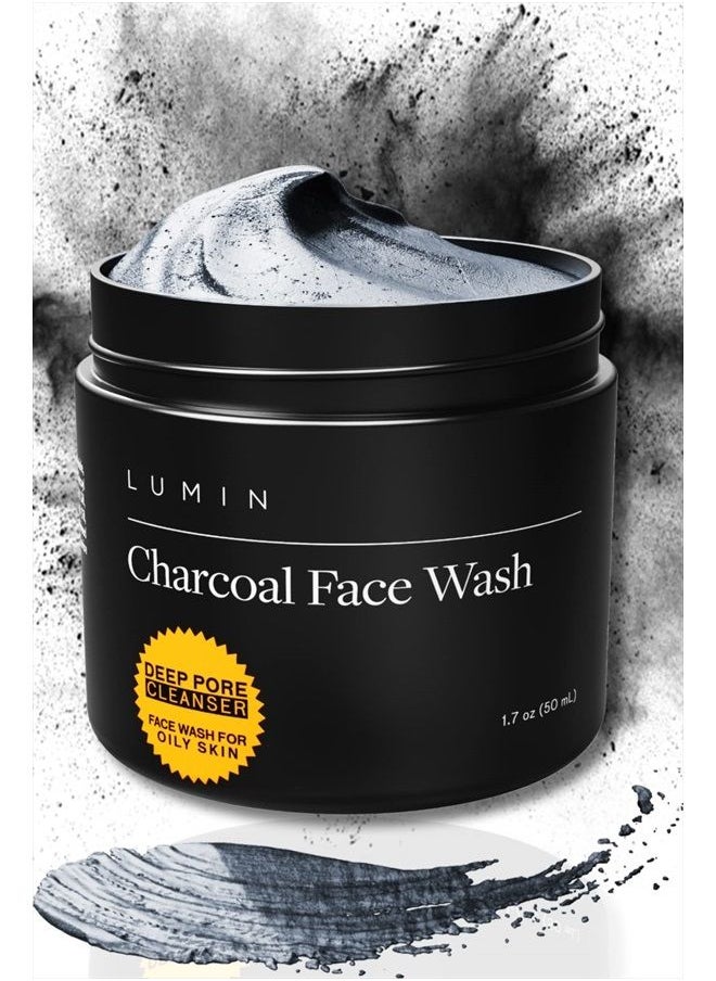 LUMIN - Men Face Wash Charcoal Face Wash for Mens Face Wash Facial Cleanser for Men Acne Face Wash Face Wash for Oily Skin Facial Cleanser for Men Charcoal Cleanser Blackhead Face Wash Face Cleanser - Image 1