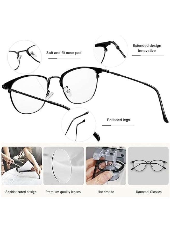 RATSAW Fashion Blue Light Blocking Glasses for Women and Men Metal Filter Blue-light Eyewear Ultra Light TV PC Computer Gaming Glass  - Image 5