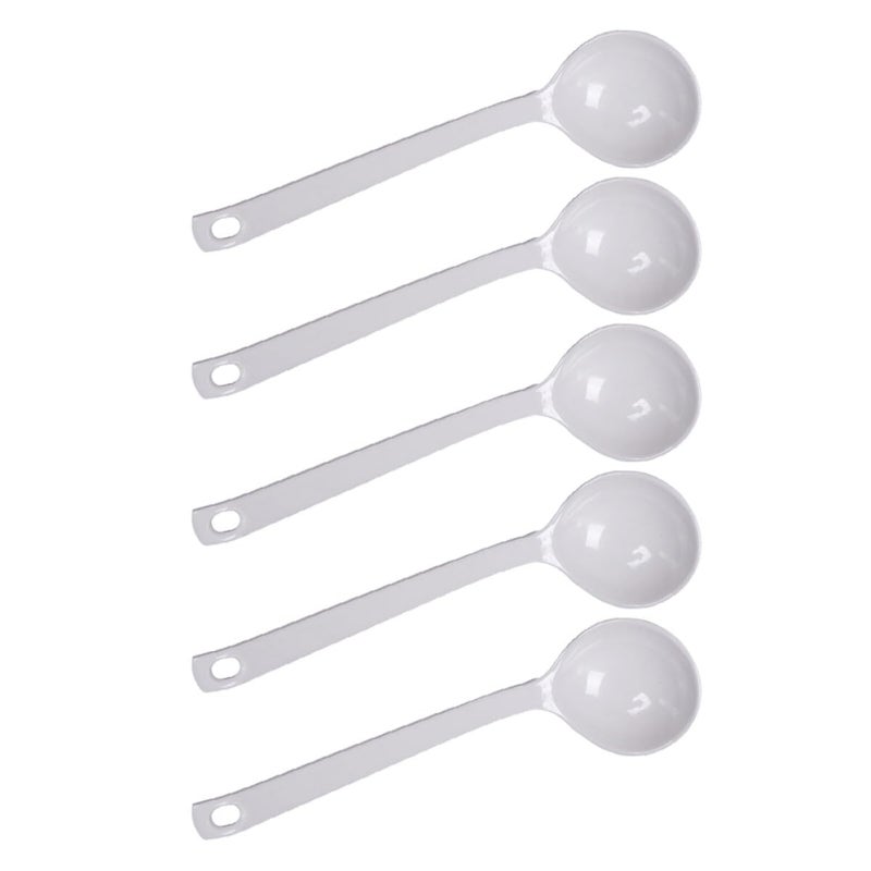 Melamine Turtle Shell Soup Spoons Set Long Handle Asian Ramen Noodle Hot Pot Utensils White - Image 2
