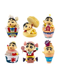 General 6 crayon small new snack time candy ice cream, hamburger small new figure model doll machine ornament  - Image 1