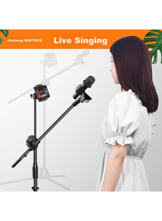 Nintaus Hy-103y Upgraded Version, Mobile Phone Microphone Stand, Microphone Stand, Karaoke Microphone Stand, Tripod Floor-standing Extendable Stand - Image 5
