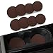 TripleAliners Car Cup Holder Insert Leather Coaster Leather Cup Holder CoastersDecoration Waterproof Front and Rear Fit for Most VehicleSet of 4Brown - Image 2