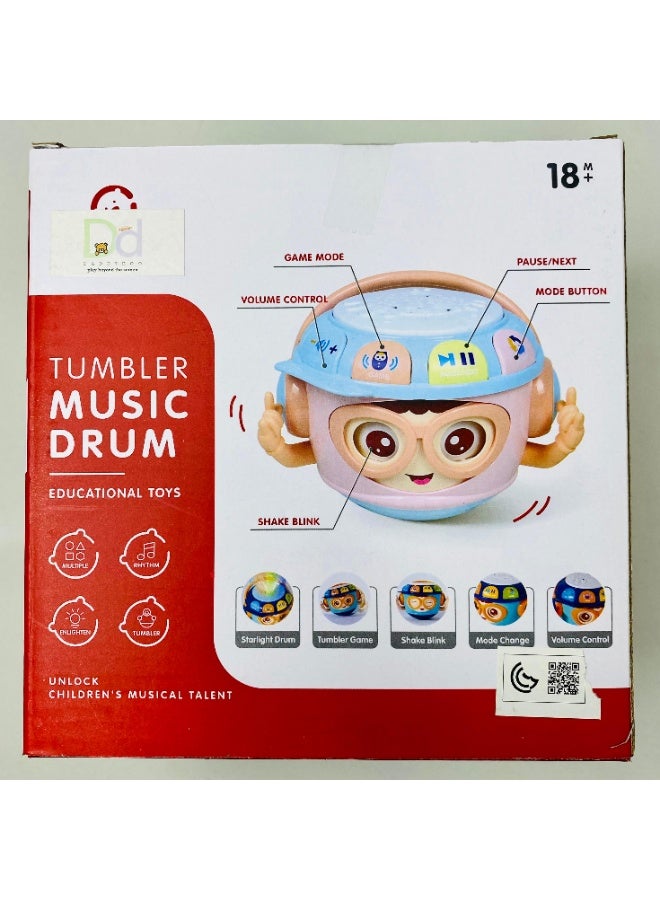 Daddydoo Music Drum - Tumbler Music Drum Toy for Kids - Interactive Musical Drum with Lights, Sounds, and Motion | Educational Learning Toy for Toddlers | Daddydoo - Image 5