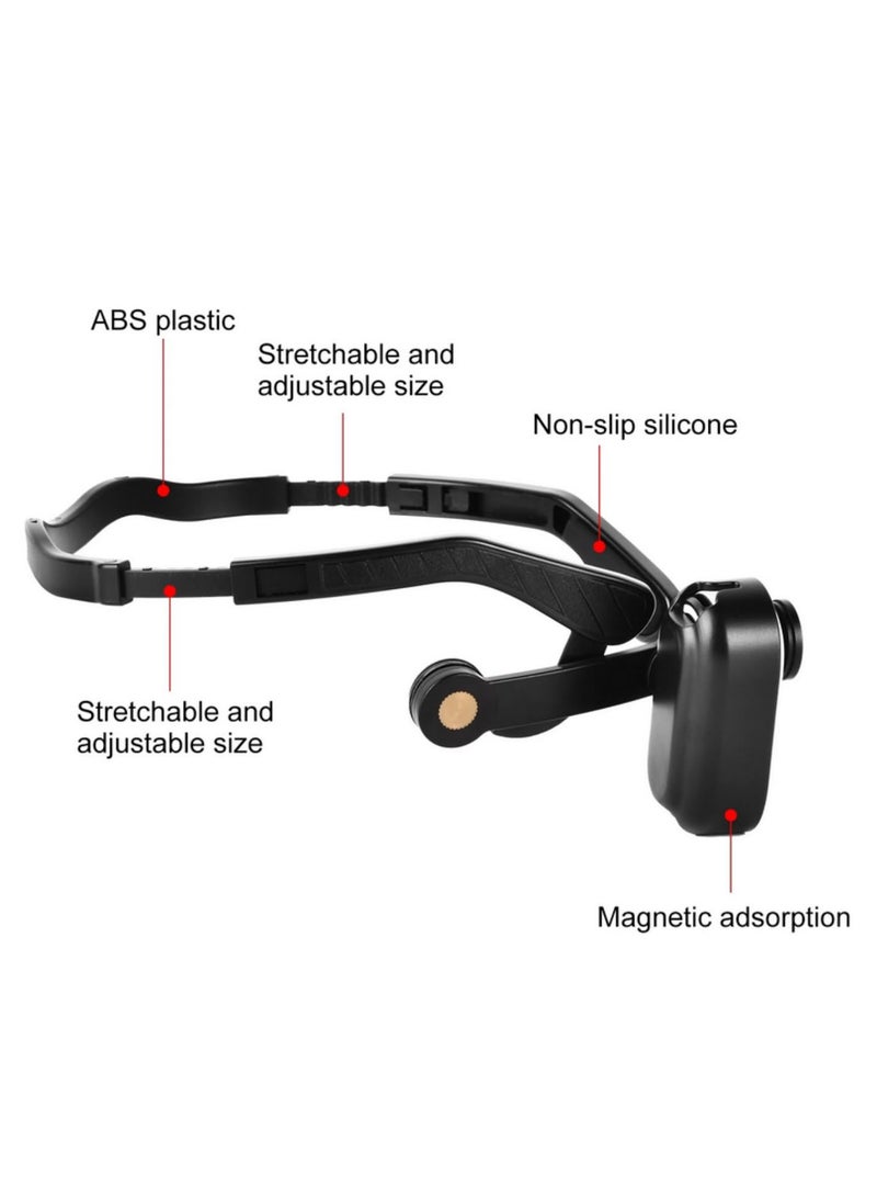 Magnetic POV Holder Head Mount for Insta360 GO3 and GO3S Camera Head Wearable Ear Wear Thumb Mount Headband Bracket Wearing Head Belt Hands Free Stabilizer Accessories  - Image 2