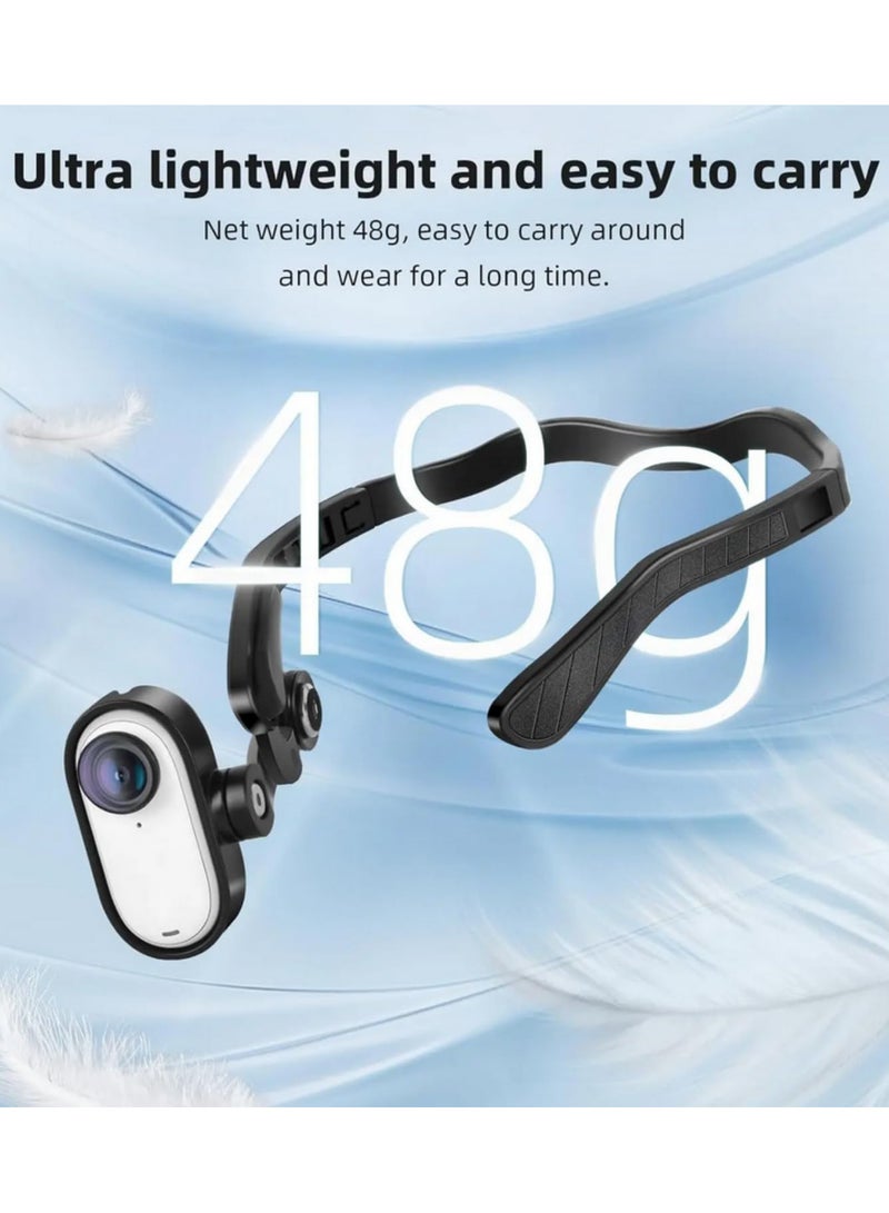 Magnetic POV Holder Head Mount for Insta360 GO3 and GO3S Camera Head Wearable Ear Wear Thumb Mount Headband Bracket Wearing Head Belt Hands Free Stabilizer Accessories  - Image 3