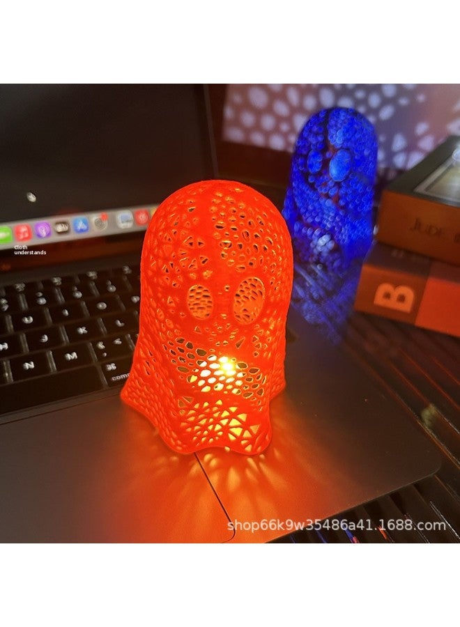 Loquat 3D Printing  Funny Lighting Room Decoration Flash Light Kid Ghost Arrangement Atmosphere Light-Color:Blue - Image 5