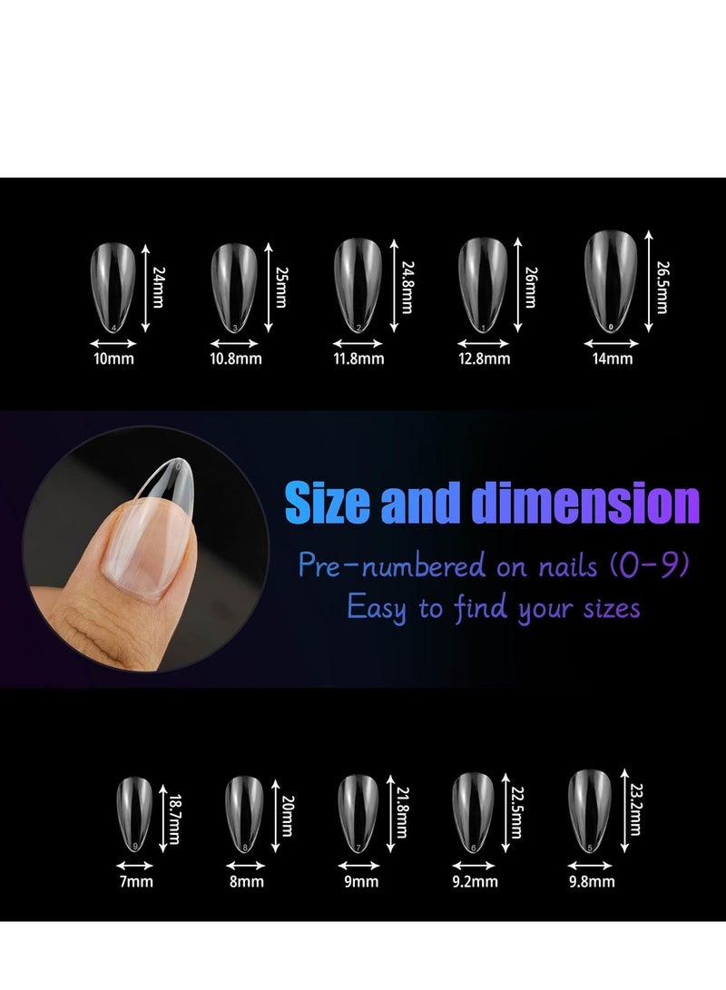 Nail Tips 100 Pcs Clear Artificial Nails – Paintable & Customizable Nail Tips - Image 2