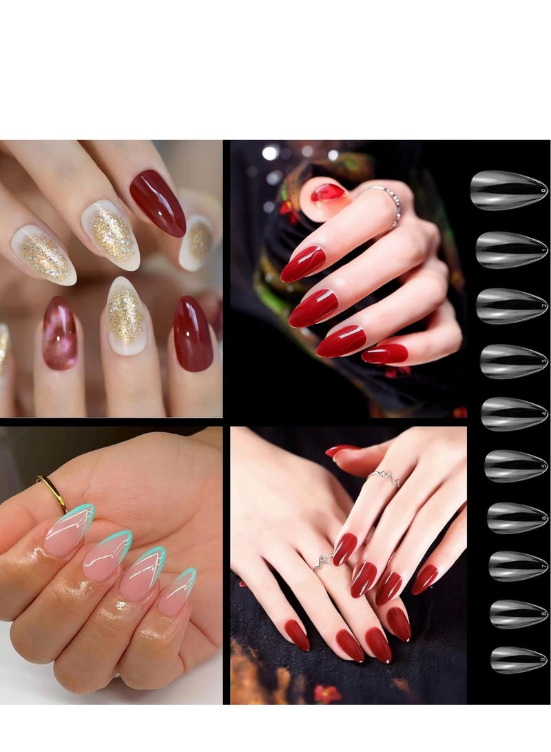Nail Tips 100 Pcs Clear Artificial Nails – Paintable & Customizable Nail Tips - Image 4