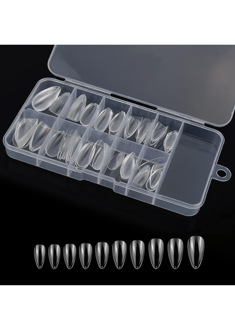 Nail Tips 100 Pcs Clear Artificial Nails – Paintable & Customizable Nail Tips - Image 1