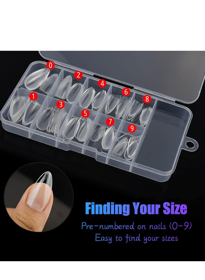 Nail Tips 100 Pcs Clear Artificial Nails – Paintable & Customizable Nail Tips - Image 3