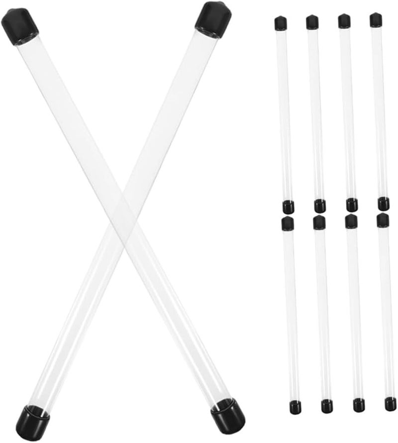 Clear Plastic Storage Tubes 10pcs Round Containers With Lids For Incense Sticks Beads - Image 1