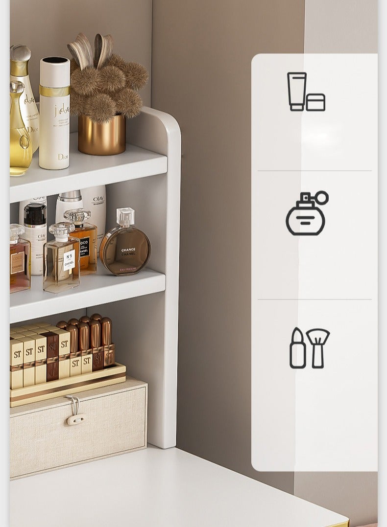 keke Makeup Vanity Table Dressing Table Flip Mirror With Drawers 100 cm - Image 4