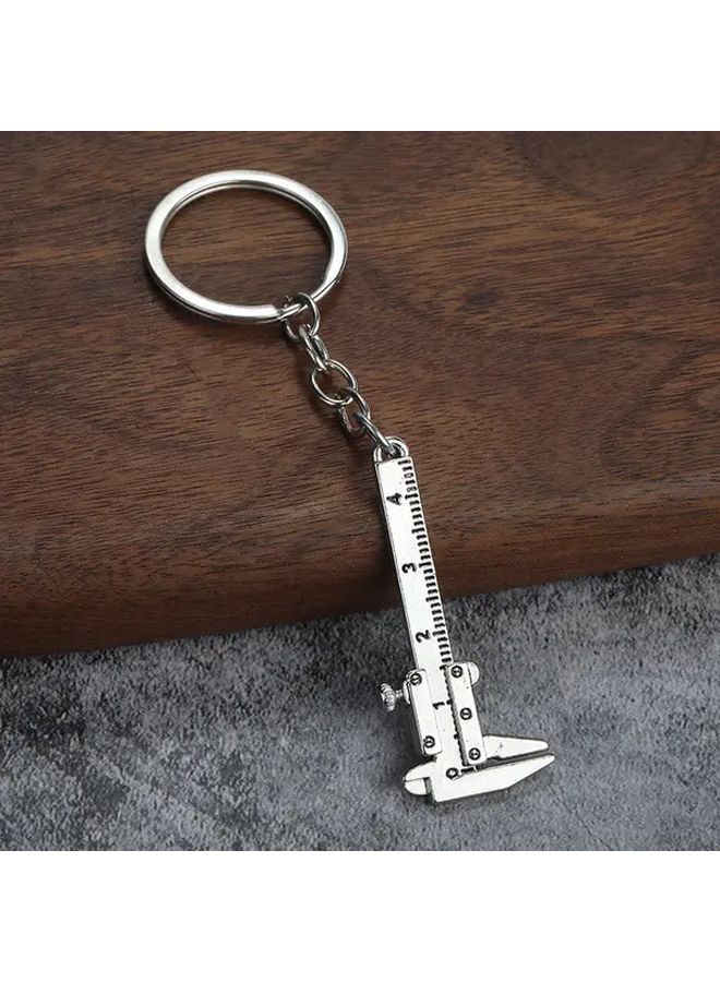 Figure II Mini Vernier Caliper Keychain Dual Measurement Tool Zinc Alloy Portable 0 40mm Range - Image 1