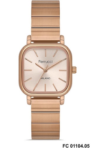 Ferrucci Women's Wristwatch Fc 01104 Square Model Rose Color Original 2 Year Warranty + Bracelet Gift  - Image 3