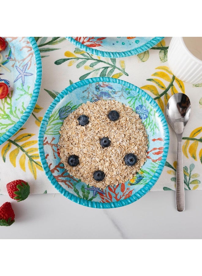ZAROCRUS Coastal Dinnerware Sets Ocean Theme Unbreakable Kitchen Plates and Bowls Set - Image 4