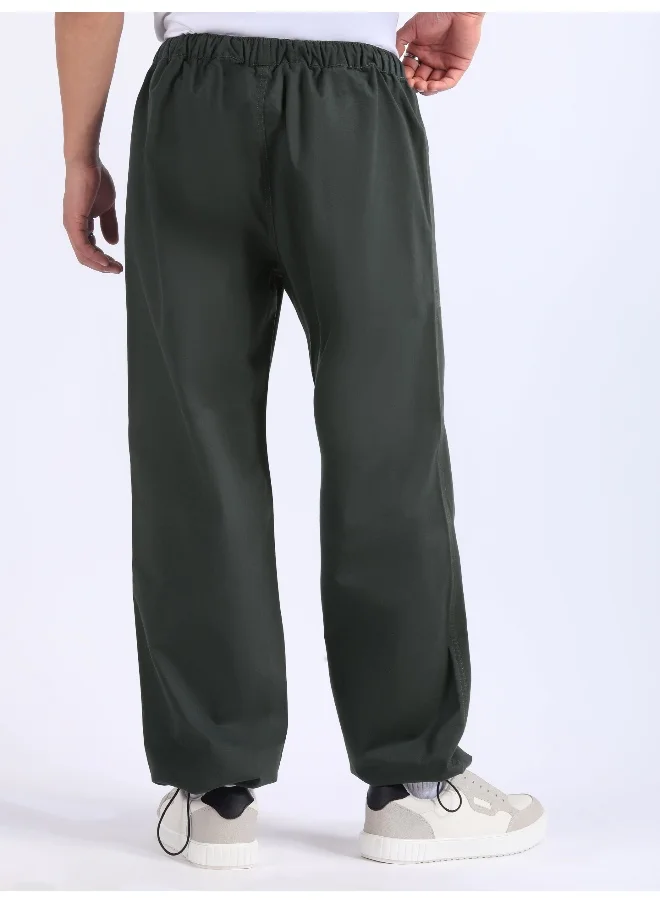 Beyoung Metal Grey Double Pleated Cargo Joggers