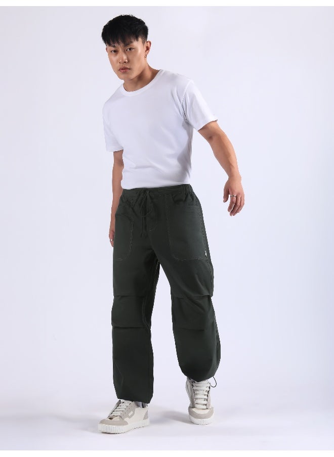 Beyoung Metal Grey Double Pleated Cargo Joggers  - Image 5
