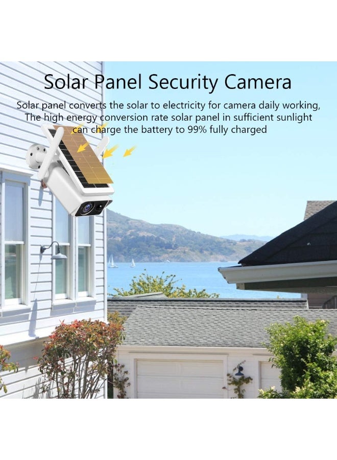 كاميرا أمان خارجية بالطاقة الشمسية بدقة 1080P، بطارية قابلة للشحن، واي فاي لاسلكي، كشف حركة PIR، رؤية ليلية، صوت ثنائي الاتجاه، مقاومة للماء IP66 - Image 4