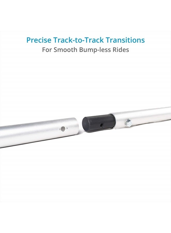 PROAIM 12ft Heavy Duty Straight Aluminum Camera Dolly Rail Track, ⌀ 32mm for Cinema Film Production. with Sturdy Track Ends, Wedges for Smooth/Uneven Surfaces. Solid Yet Light + Carry Bag (P-TRK-12) - Image 2