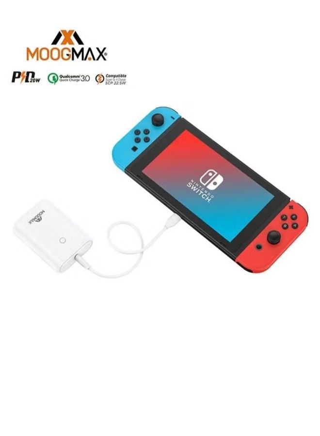 MOOGMAX Portable Power Bank 10,000mAh Ultra-Compact Size - Fast Charging for Smartphones and Tablets - Compatible with iPhone, Samsung, and More. Portable Charger, Type-C Charger, Wireless Charger, Small Power Bank, Powerful Power Bank, Joy Power Bank. - Image 3