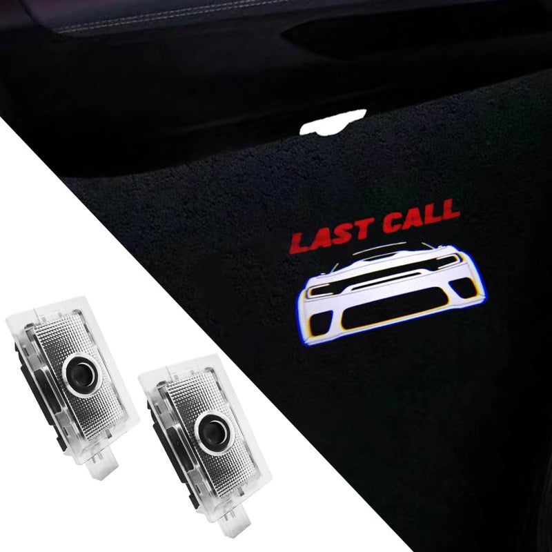 uuakarin 2 PCS Last Call Car Door Logo Lights Compatible for Charger 2010present Courtesy LED Ghost Shadow Light Projector Lamps AccessoriesLast Call
