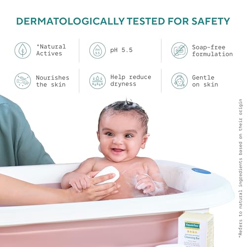 EQUALSTWO by Zydus Baby Cleansing Bar (75gx2) for Nourishing, Baby Bath Soaps with Coconut Oil & Shea Butter for All Skin Types, Soap-free, PH 5.5, Dermatologically Tested, No Parabens No Sulphates, (Pack 1) - Image 4