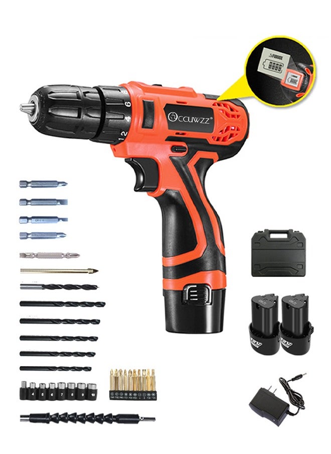 Occuwzz 12V 600W High Power Digital Display Electric Drill Tool Set Multi-function Lithium Battery Wireless Charging 22 Pieces Accessory Set Suitable for Home Repair Furniture Car Installation  - Image 1