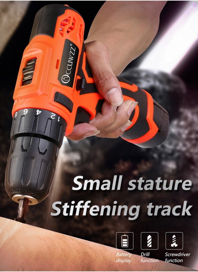 Occuwzz 12V 600W High Power Digital Display Electric Drill Tool Set Multi-function Lithium Battery Wireless Charging 22 Pieces Accessory Set Suitable for Home Repair Furniture Car Installation  - Image 3