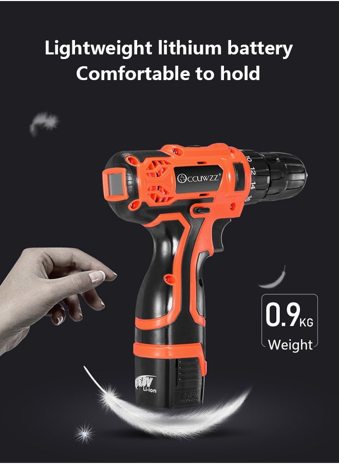 Occuwzz 12V 600W High Power Digital Display Electric Drill Tool Set Multi-function Lithium Battery Wireless Charging 22 Pieces Accessory Set Suitable for Home Repair Furniture Car Installation  - Image 4