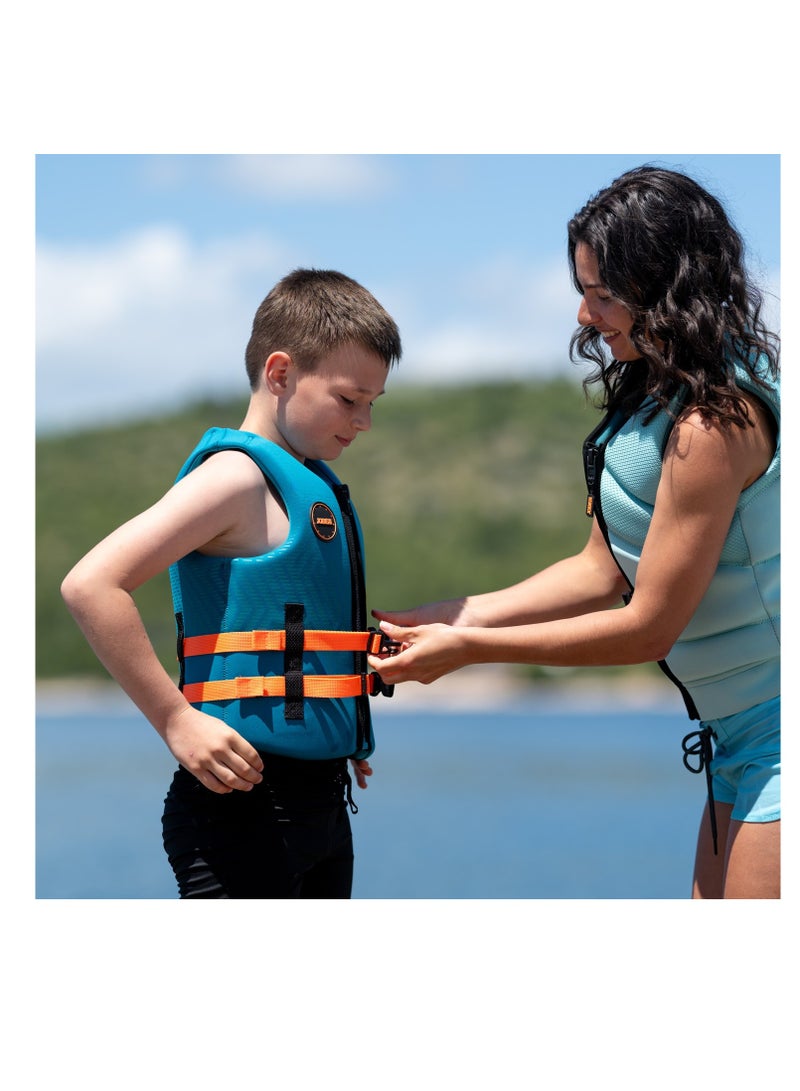 Jobe Neoprene Vest Youth Teal - Image 5