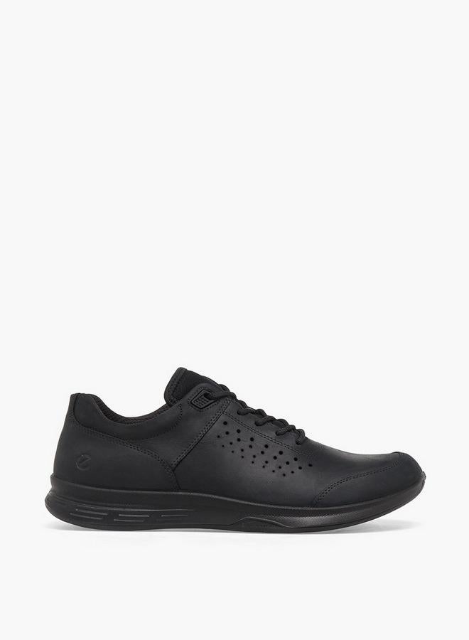 ECCO Men Leather Lace-Up Ankle Sneakers - Image 3