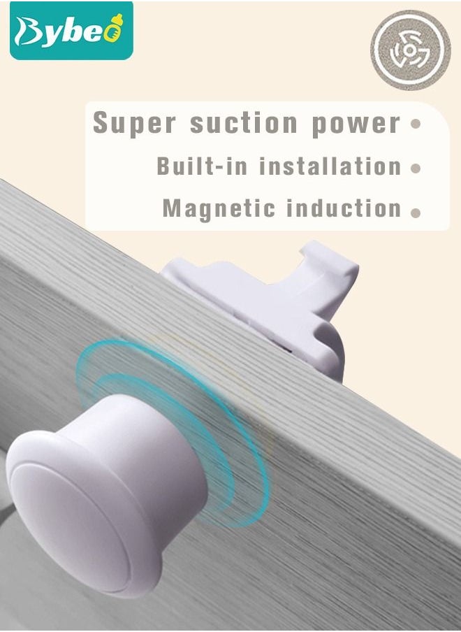 Bybeo Baby Safety Magnetic Cabinet Lock For Cabinets And Drawers (4 Locks + 1 Key)  - Image 3