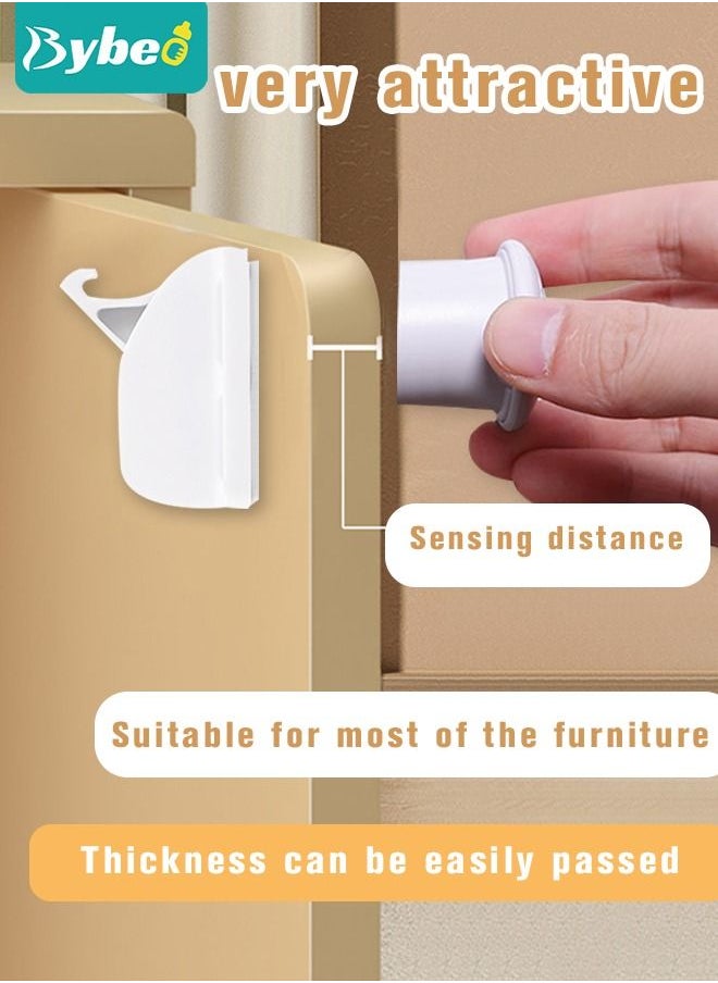 Bybeo Baby Safety Magnetic Cabinet Lock For Cabinets And Drawers (4 Locks + 1 Key)  - Image 5
