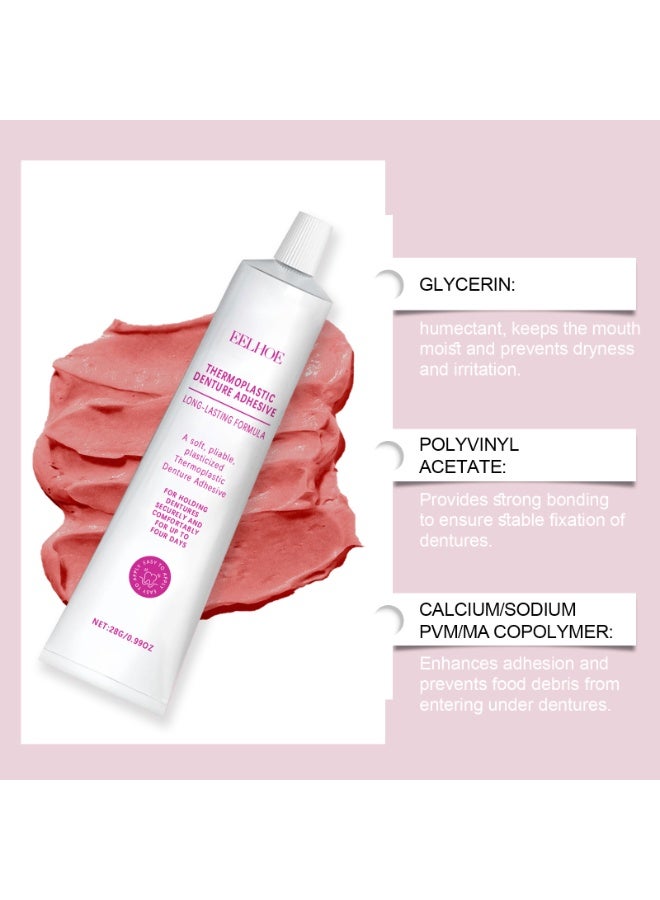 إيلهو مواد لاصقة للطقم الصناعي، مجموعة إصلاح الأطقم الصناعية، مجموعة إصلاح الأسنان، لاصق آمن للأطقم الصناعية، غراء الأسنان، مجموعة الإصلاح السني، مجموعة إعادة تشكيل السيليكون للطقم الصناعي، غراء الأسنان، غراء الطقم الصناعي - Image 4