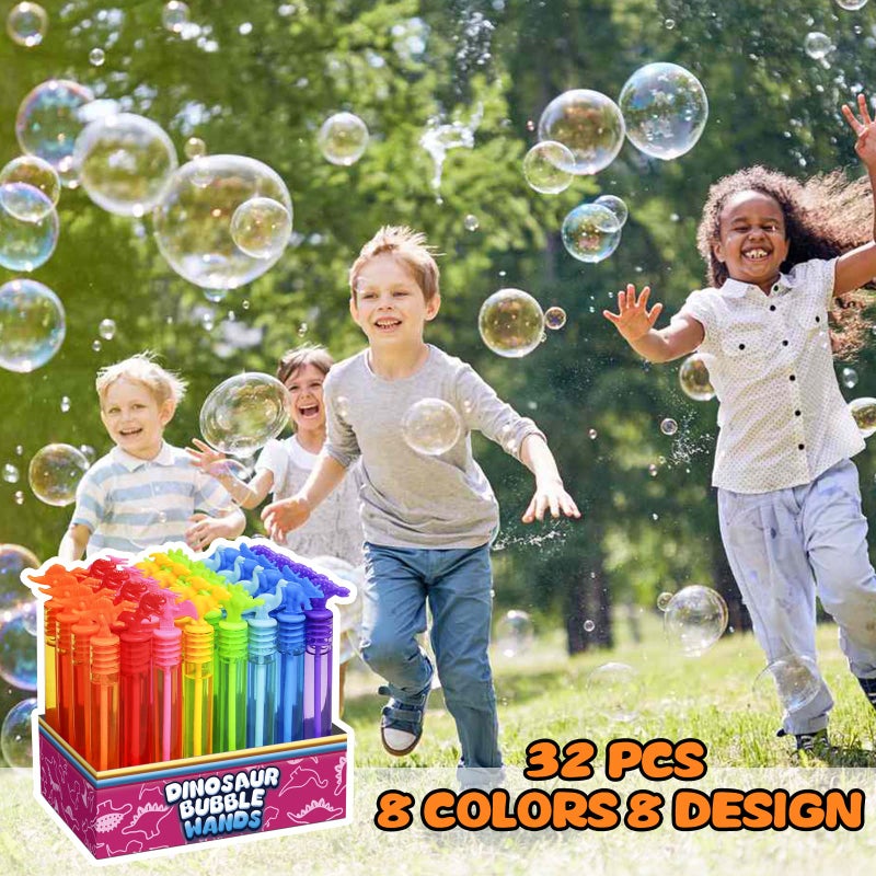 MAPIXO 32 Pack Bubble for Kids Party Favors, 8 Style Mini Bubble Wands with Gift Box, Dinosaur Toys Bulk for Carnival Prizes Goodie Bag Stuffers Supplies, Birthday Bath Time Bubbles Blower Toy for Girl Boy - Image 5