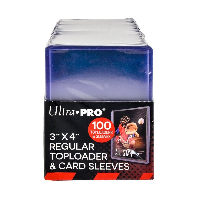 Ultra PRO 3" x 4" Clear Regular TopLoaders For Cards With Card Sleeves Bundle Standard Size 100ct Trading Baseball Toploader Card Sleeve Protectors - Image 2