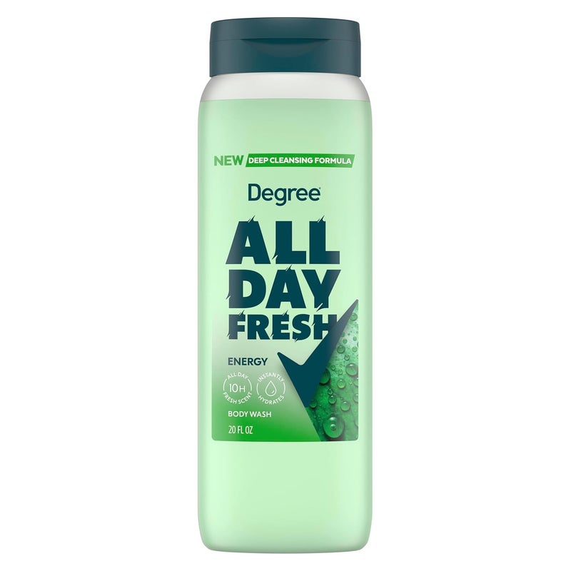 Degree All Day Fresh Body Wash Fresh Energy Deep Cleansing 20 FO - Image 1