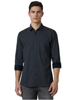 Peter England Peter England Men's Everyday Ditsy Print Slim Fit Full Sleeve Casual Shirt | 100% Cotton  - Image 1