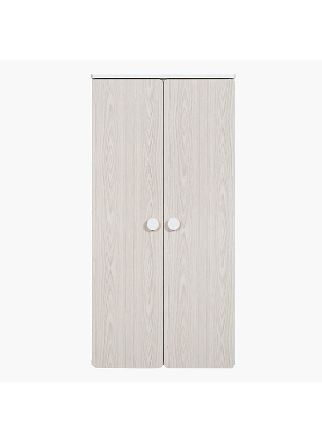 Home Box Home Box Vanilla Plus Engineering Wood 2-Door Wardrobe Beige 60 x 123 x 57 cm  - Image 2