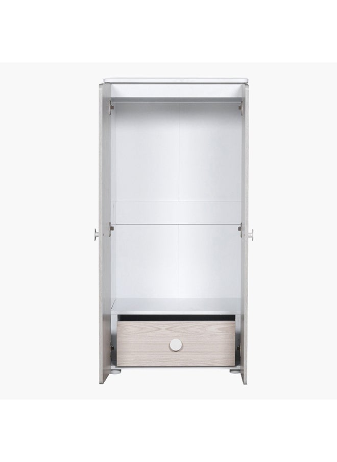 Home Box Home Box Vanilla Plus Engineering Wood 2-Door Wardrobe Beige 60 x 123 x 57 cm  - Image 4
