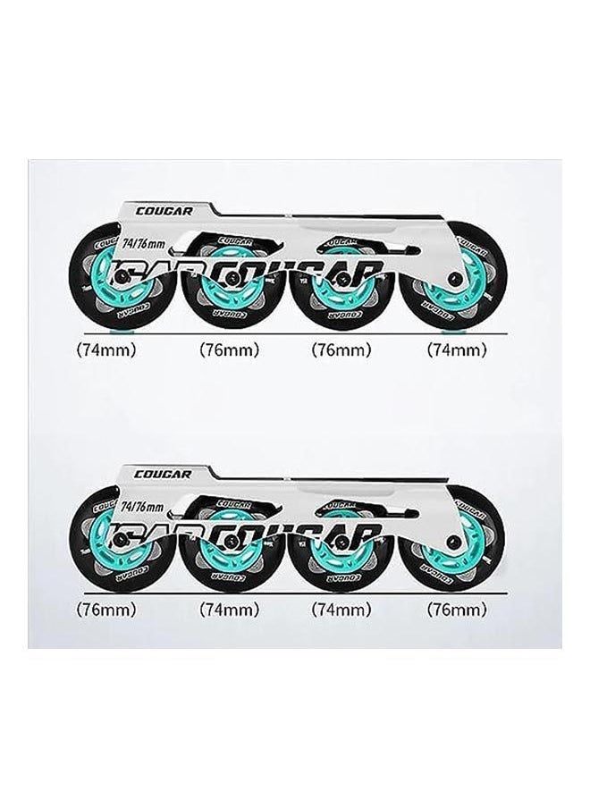 Cougar COUGAR Roller Skate Shoe Cougar Model 307 For Adult Adjustable Roller Skates with 4 Illuminating Pu Wheels, Outdoors and Indoors Roller Blades for Boys Girls Beginners Color : White Size : 40  - Image 3