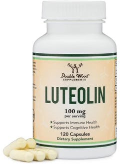Double Wood Supplements Luteolin Supplement 100Mg Servings 120 Capsules, Manufactured In The Usa Potent Polyphenols Flavonoid For Brain And Cardiovascular Support  - Image 1